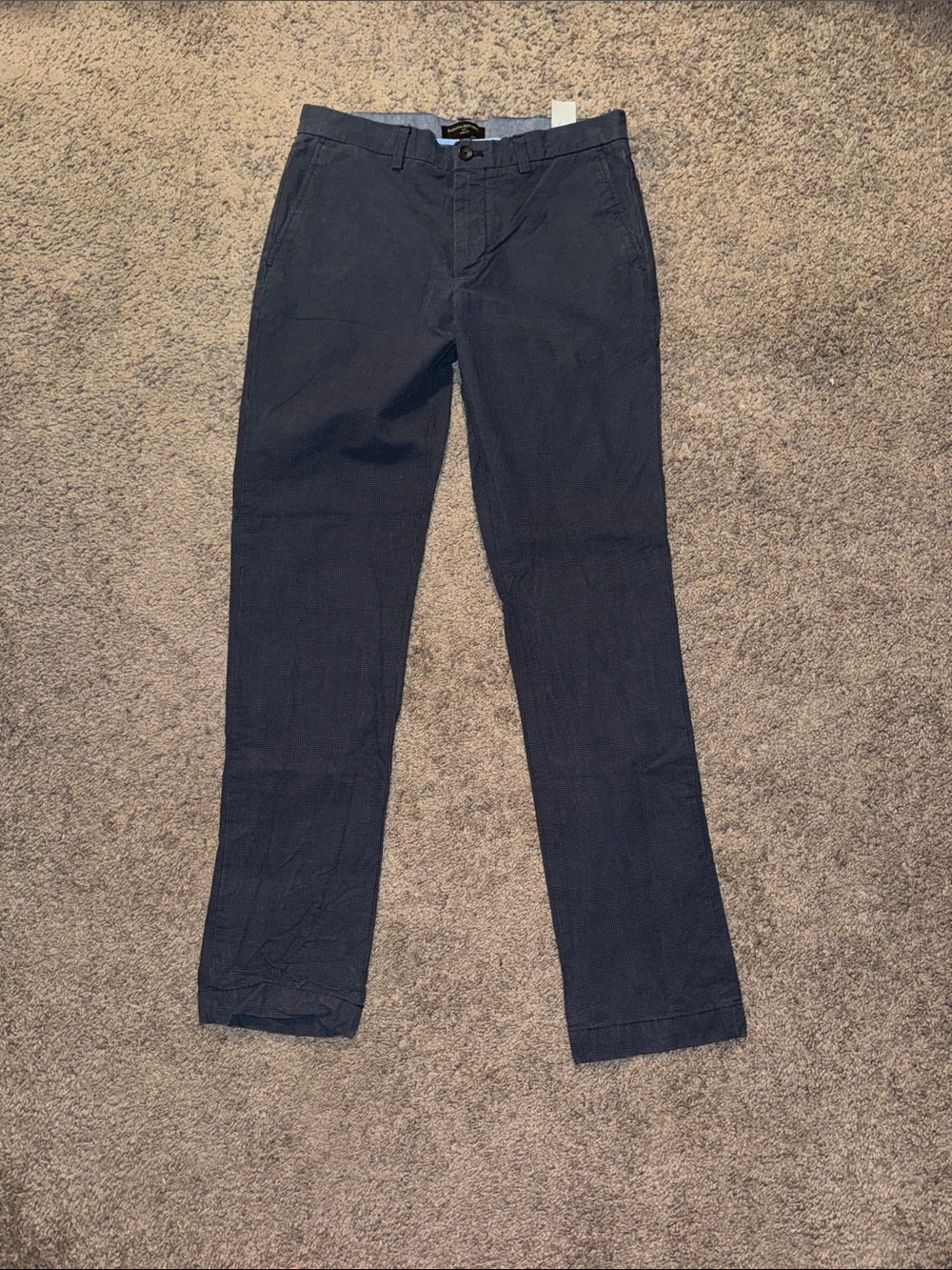 Banana Republic Navy Button-Front Aiden Fit Pants